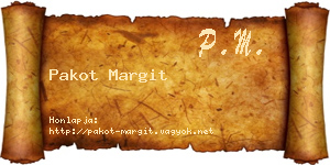 Pakot Margit névjegykártya